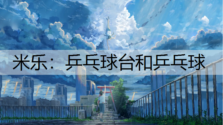 乒乓球台和乒乓球